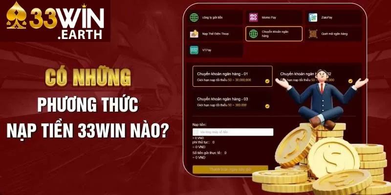 Nạp Tiền 33win 1 Hướng dẫn cách thức nạp tiền 33win nhanh chóng